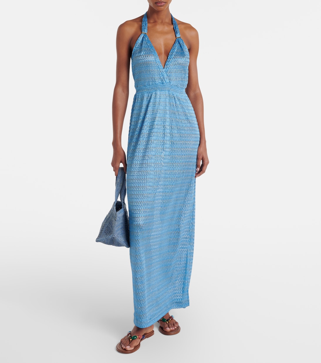 Robe longue Mariah en lamé | Melissa Odabash