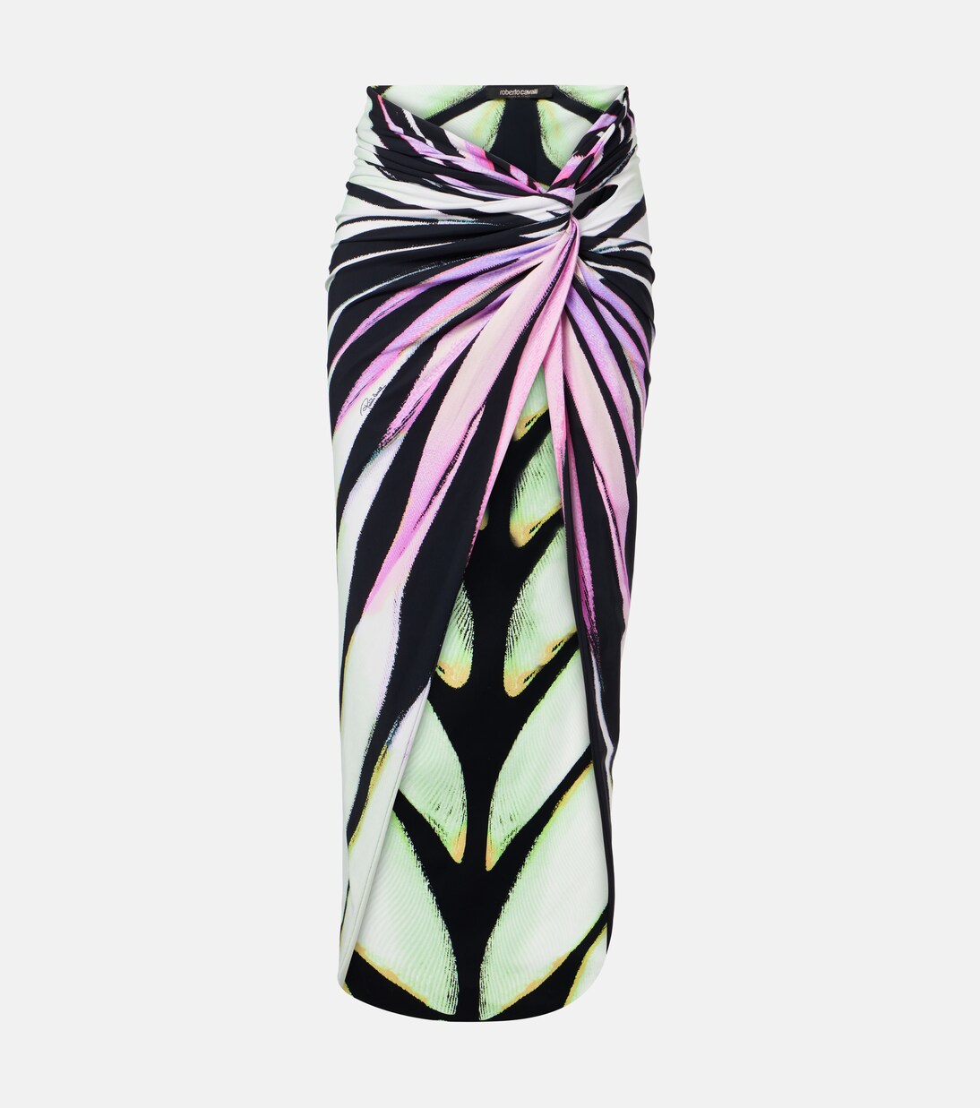 Falda midi estampada fruncida | Roberto Cavalli