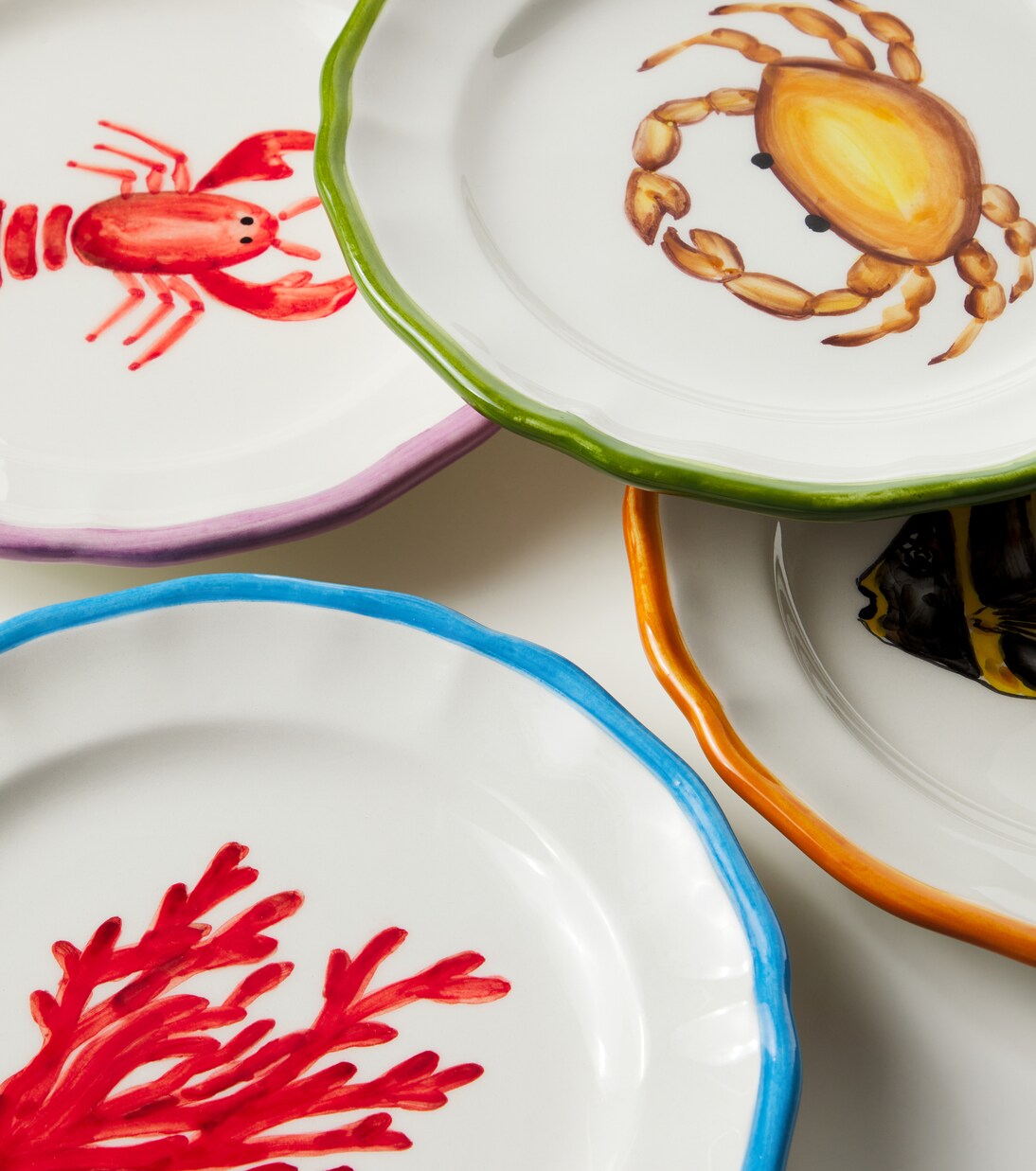Set of 4 ceramic dessert plates | Les-Ottomans