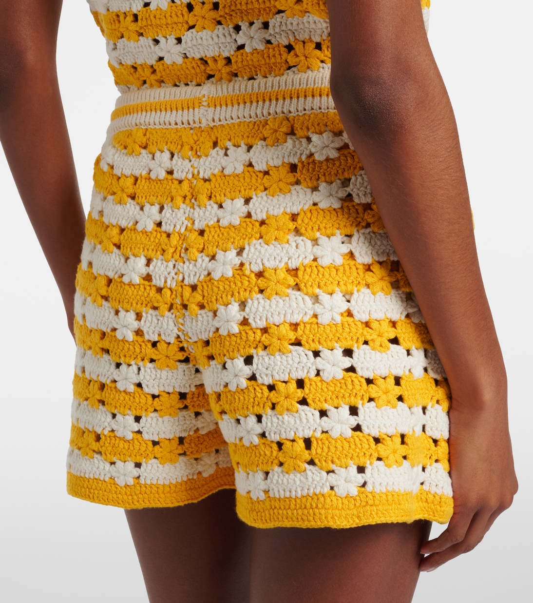 Goldie Malik cotton crochet shorts | The Upside