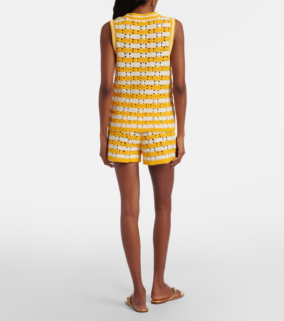 Goldie Malik cotton crochet shorts | The Upside