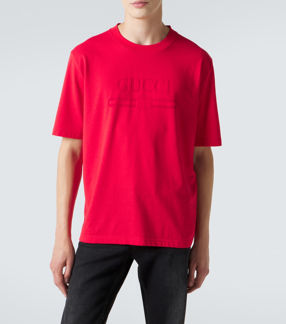 Logo cotton-blend jersey T-shirt | Gucci