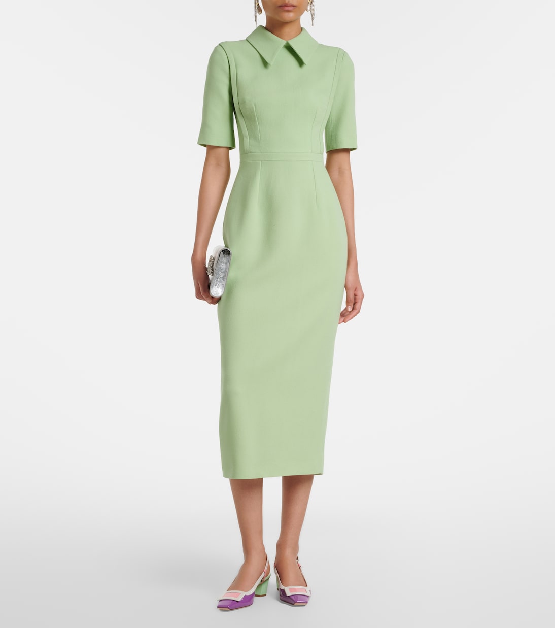 Valletta wool crêpe midi dress | Emilia Wickstead
