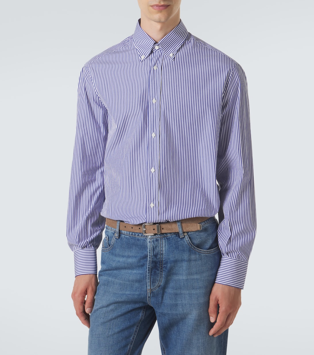 Camisa de algodón a rayas | Brunello Cucinelli