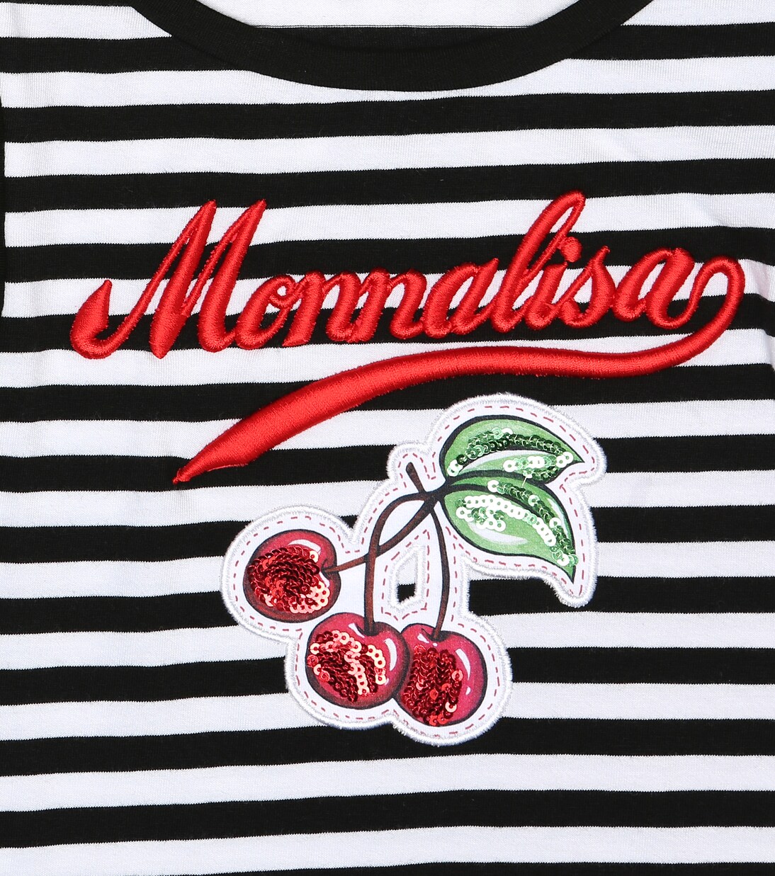 Striped stretch-cotton T-shirt | Monnalisa