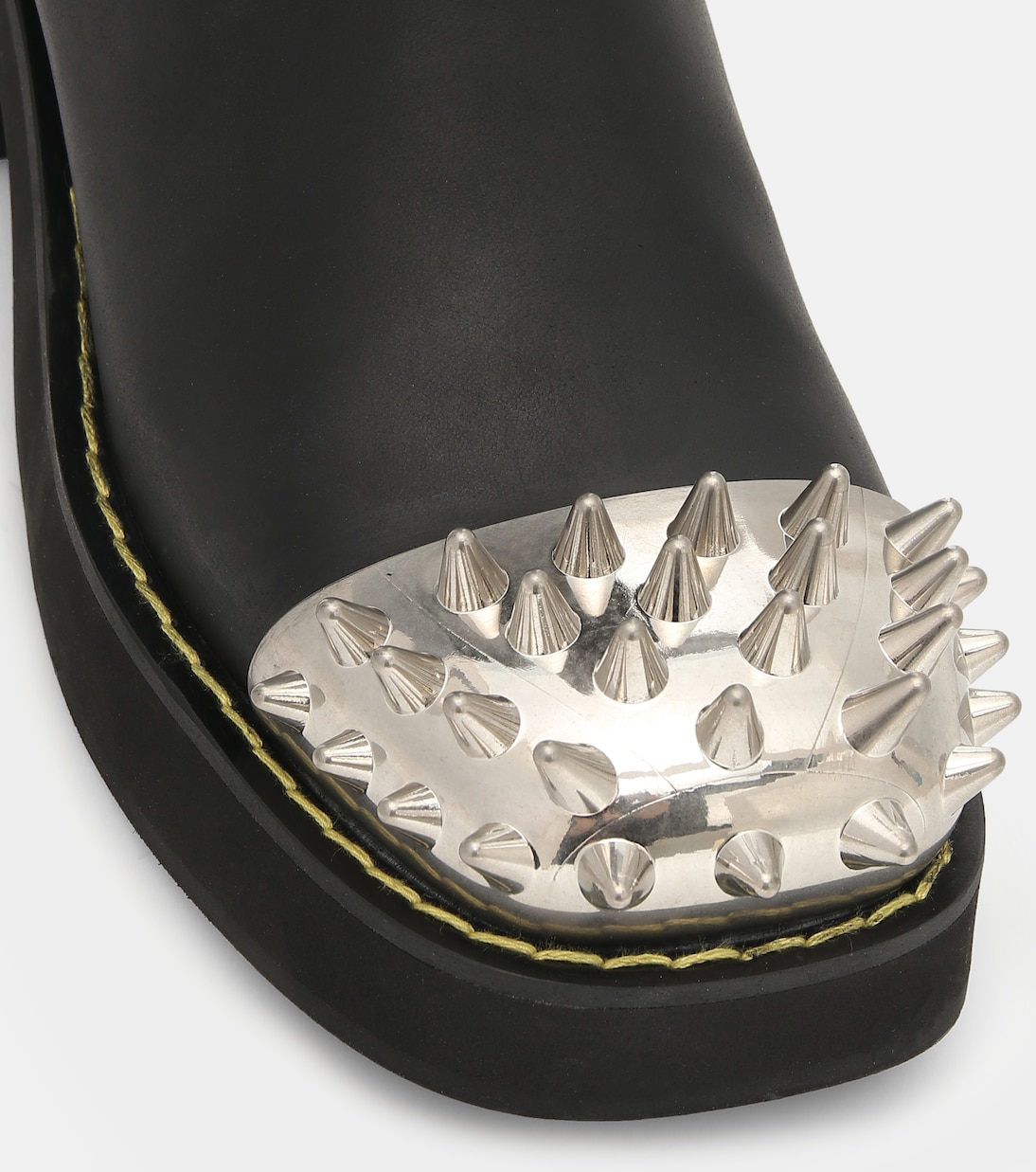 Embellished leather knee-high boots | Miu Miu