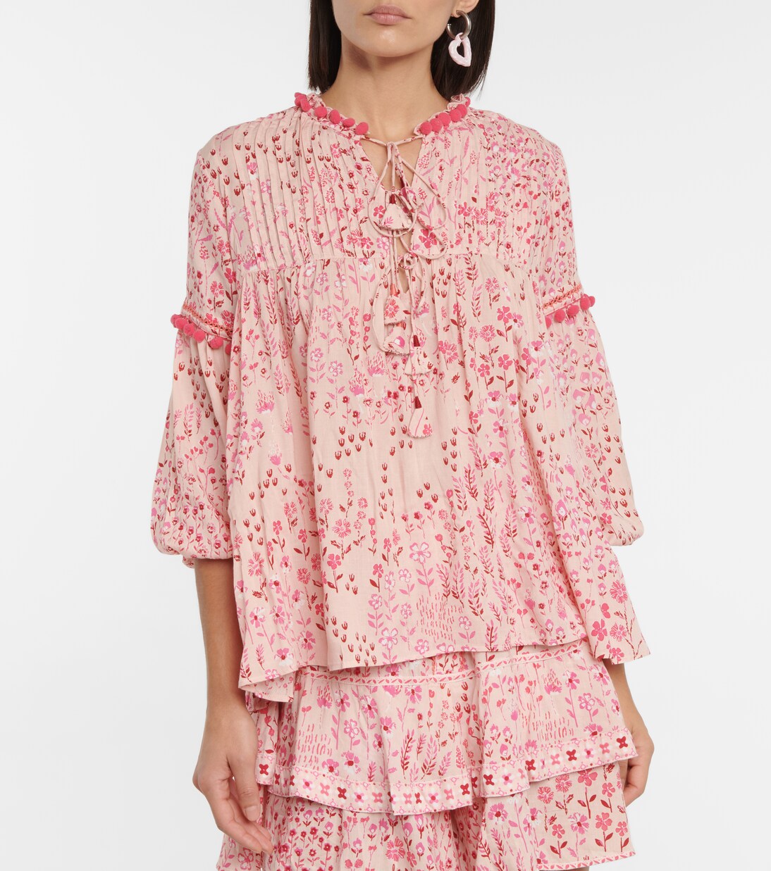 Blouse Clara à fleurs | Poupette St Barth