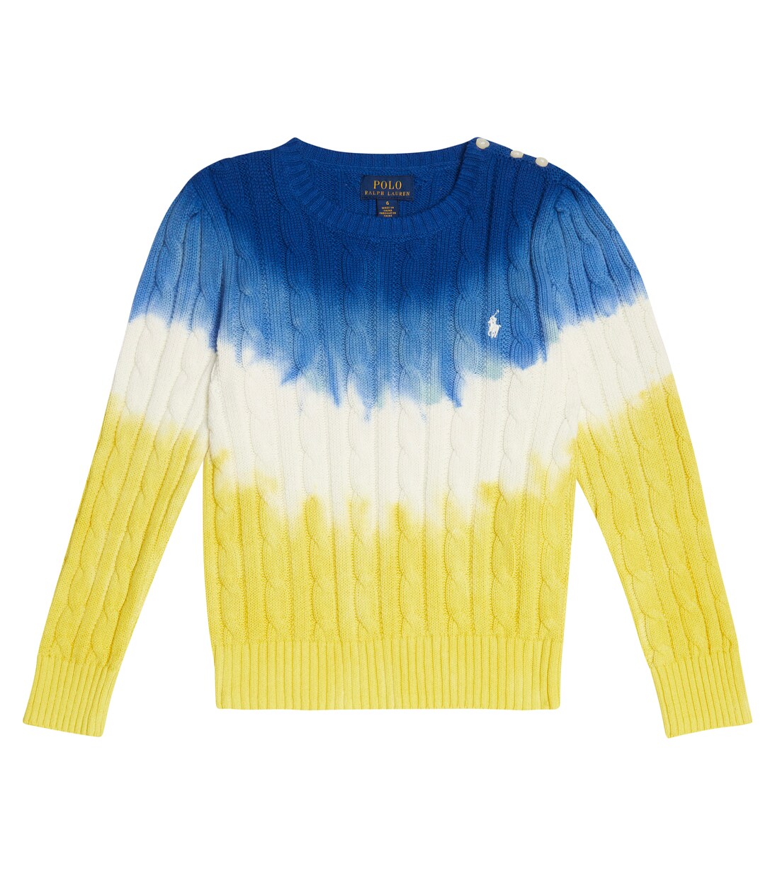 Ombré cotton cable-knit sweater | Polo Ralph Lauren Kids