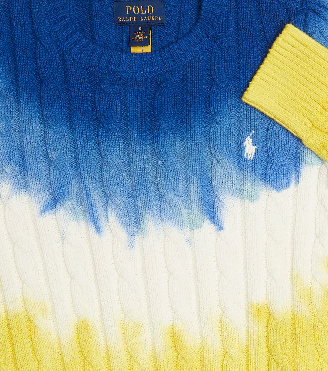 Ombré cotton cable-knit sweater | Polo Ralph Lauren Kids