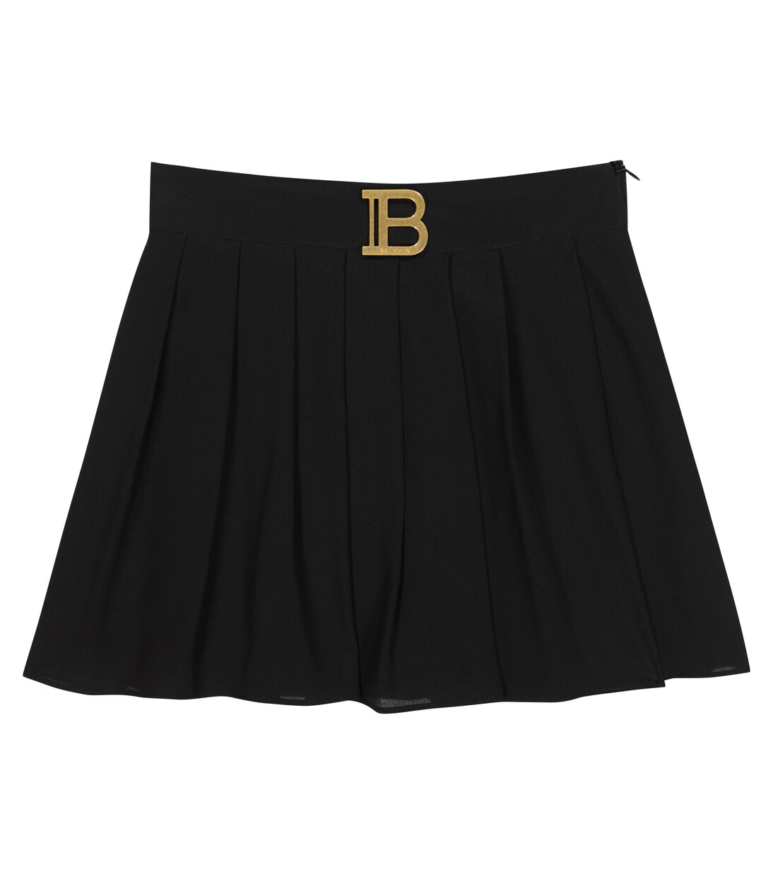Pleated silk skirt | Balmain Kids