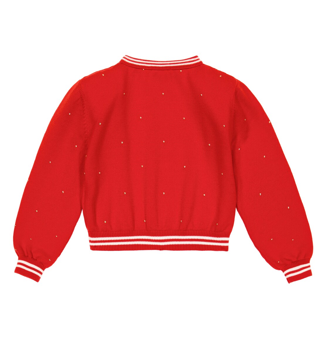 Logo jacquard virgin wool sweatshirt | Balmain Kids