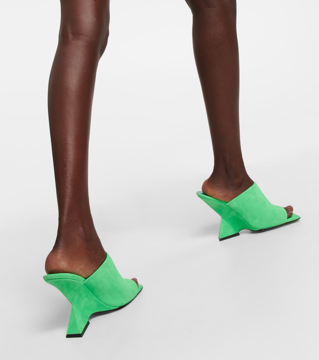 Wedge-Pantoletten Cheope aus Veloursleder | The Attico