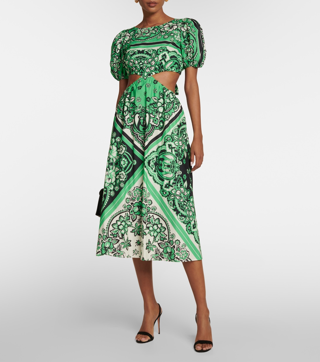 Bedrucktes Midikleid aus Baumwolle | REDValentino