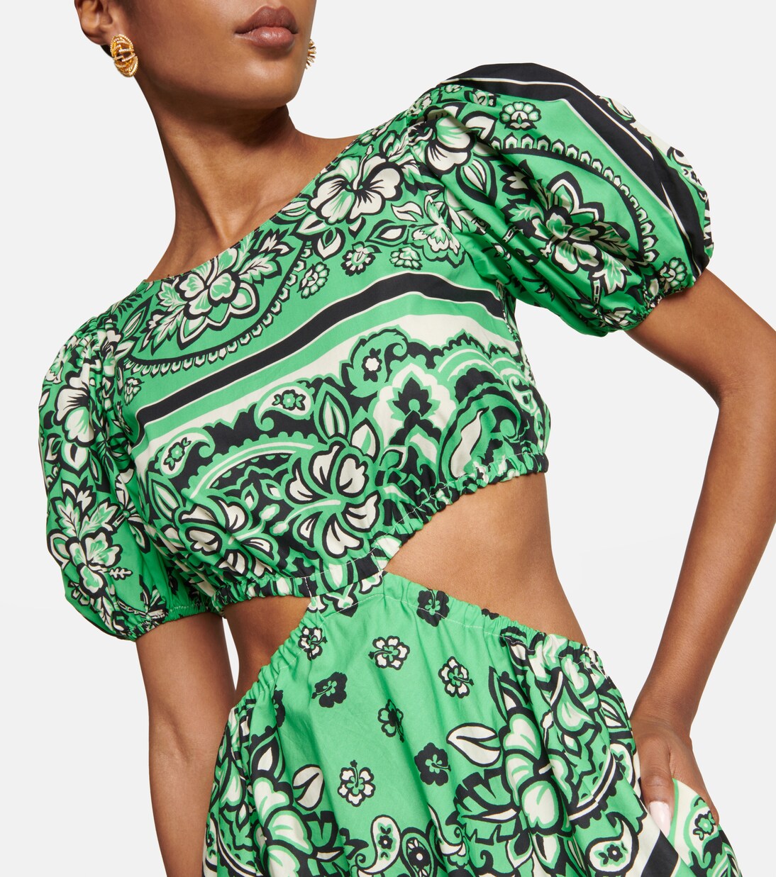 Bedrucktes Midikleid aus Baumwolle | REDValentino