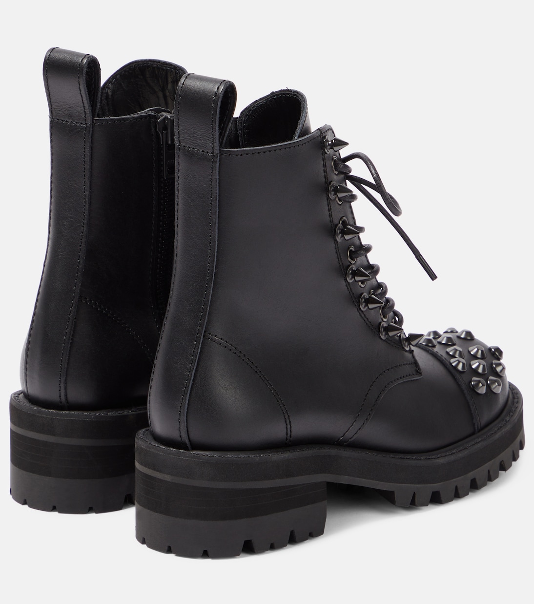 Embellished leather biker boots  | Junya Watanabe