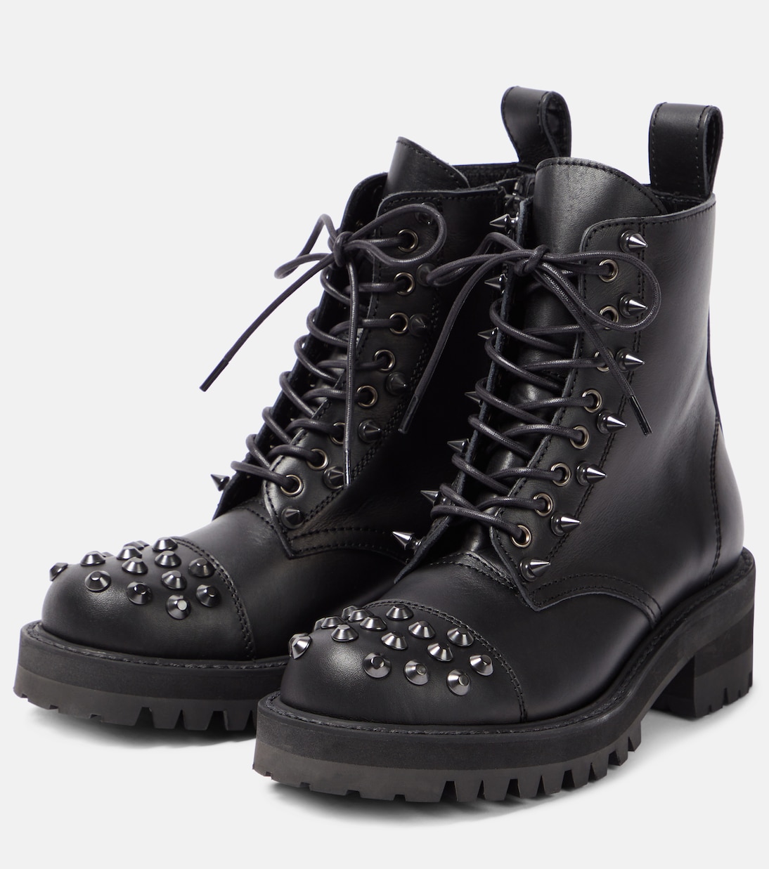 Embellished leather biker boots  | Junya Watanabe