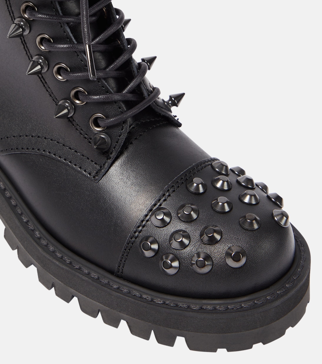 Embellished leather biker boots  | Junya Watanabe