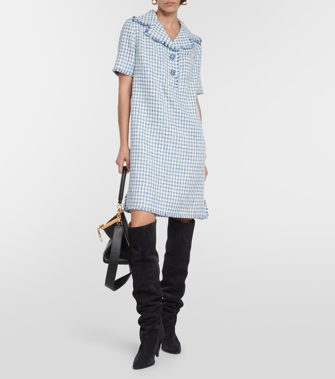 Robe en laine et coton mélangés à carreaux | Etro