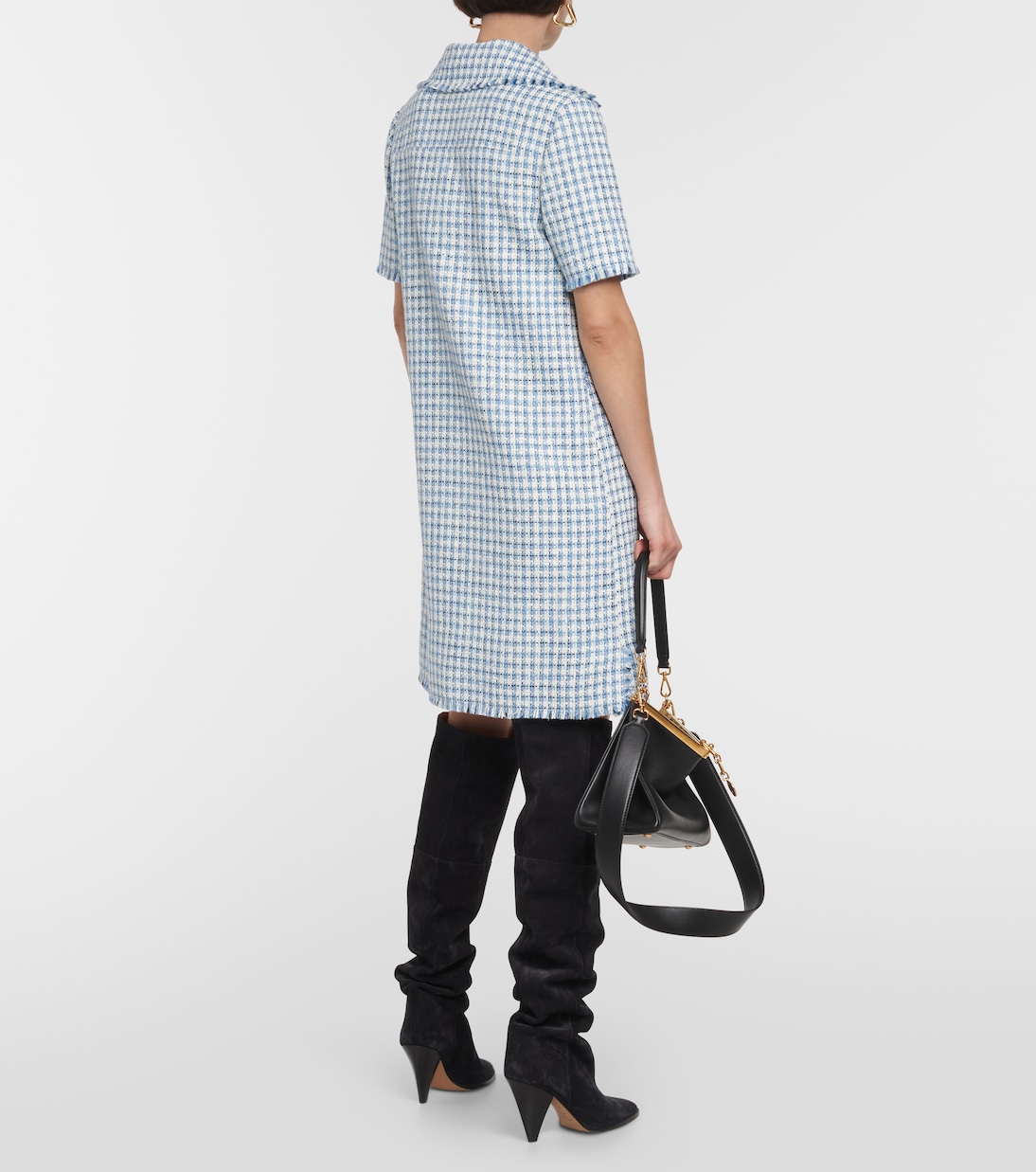 Robe en laine et coton mélangés à carreaux | Etro