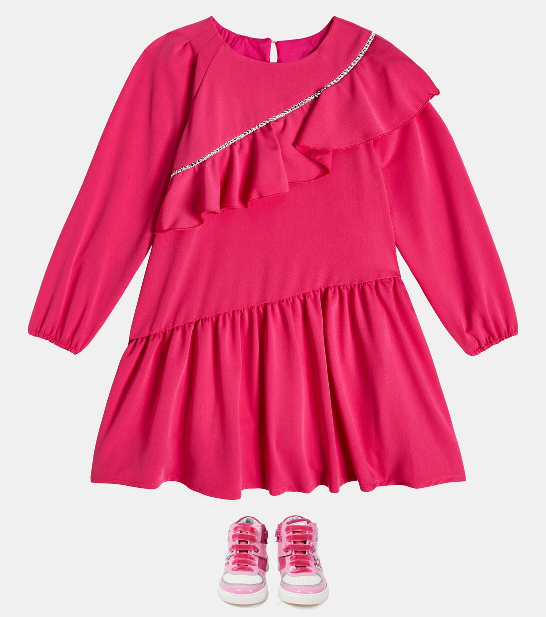 Embellished leather sneakers | Monnalisa