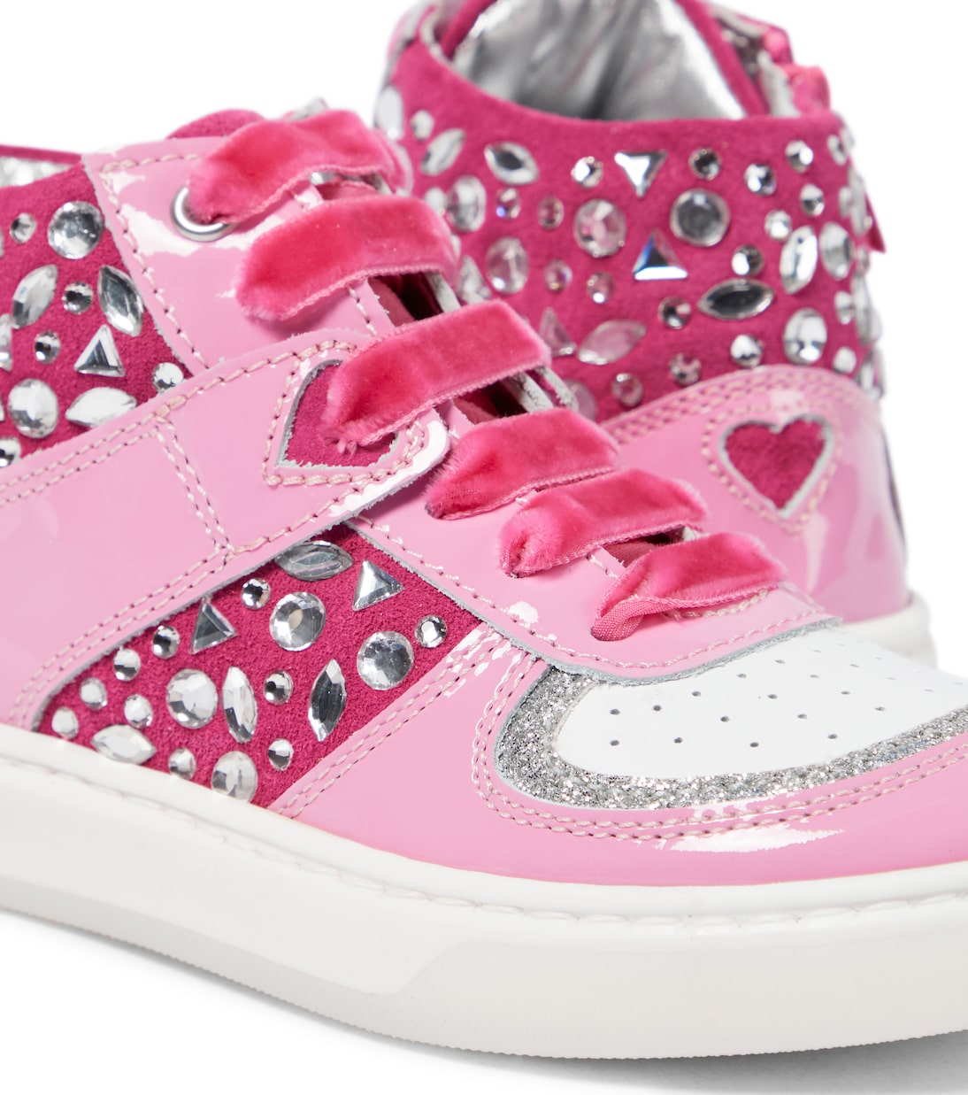 Embellished leather sneakers | Monnalisa