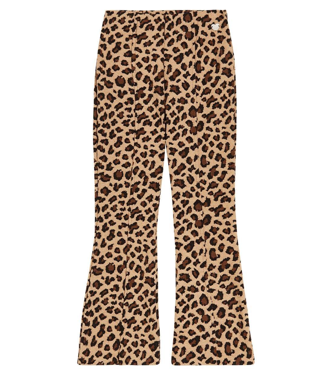 Leopard-print jersey flared pants | Monnalisa