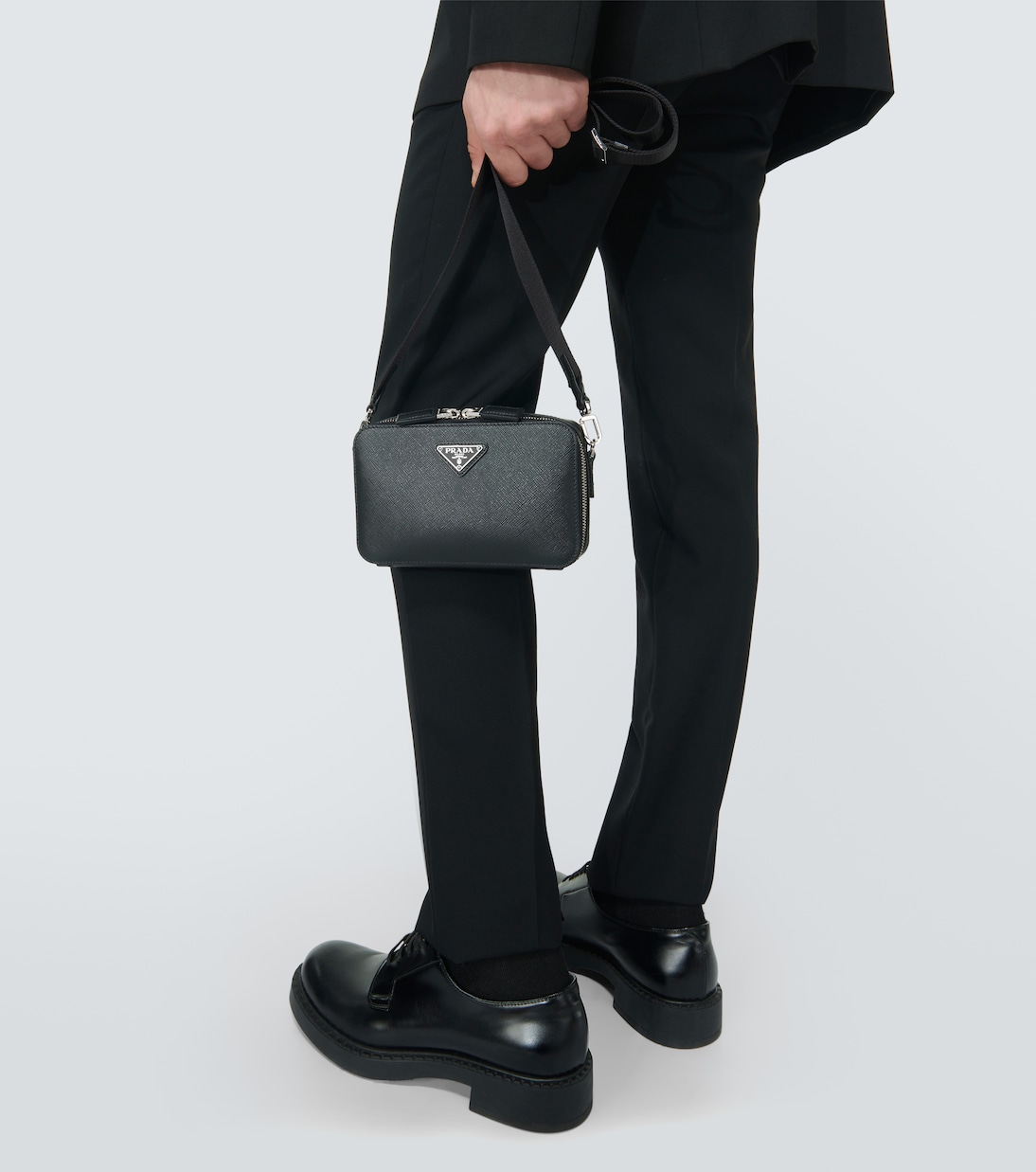 Brique leather crossbody bag | Prada