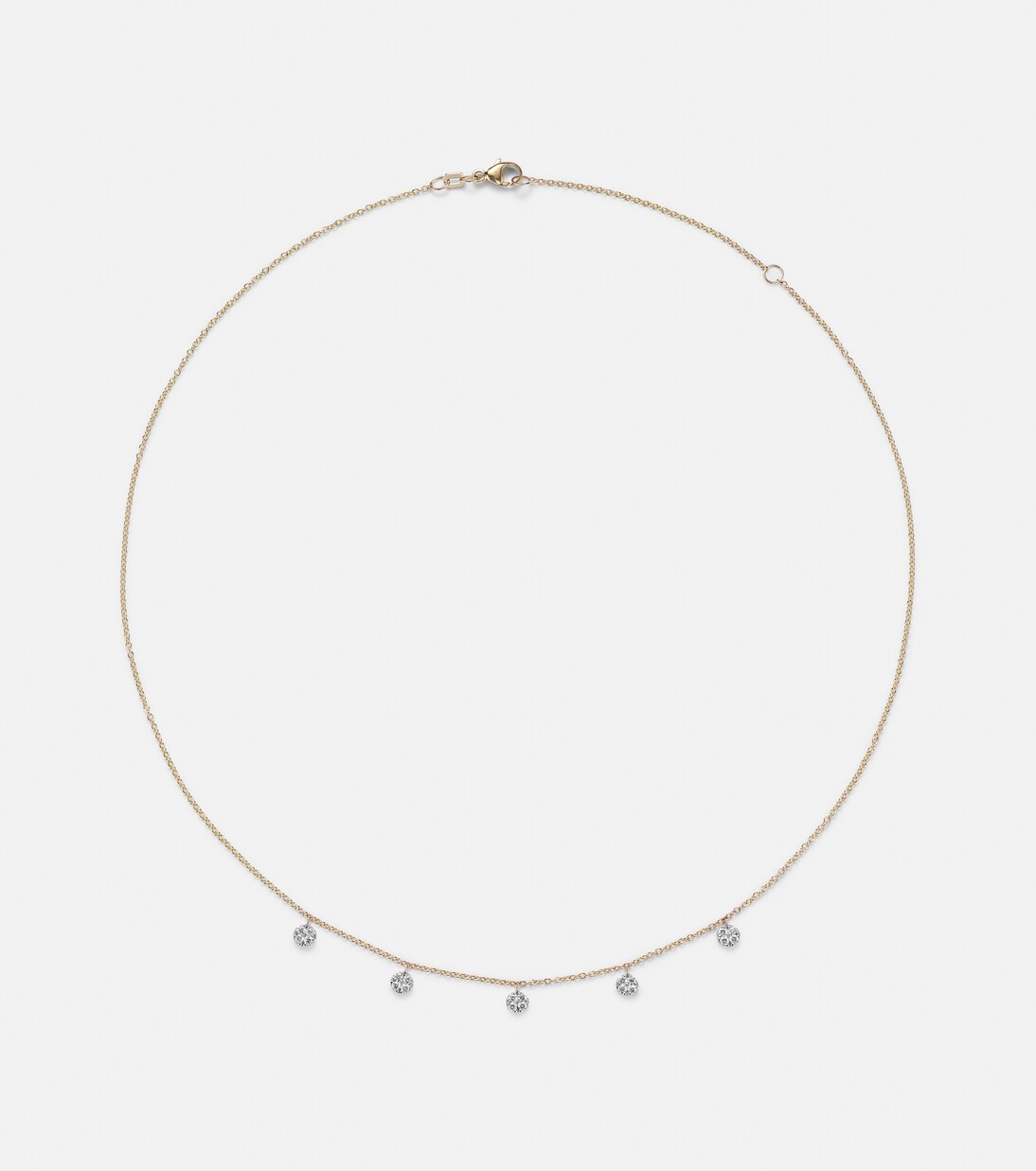 Disco 10kt gold necklace with diamonds | Stone and Strand