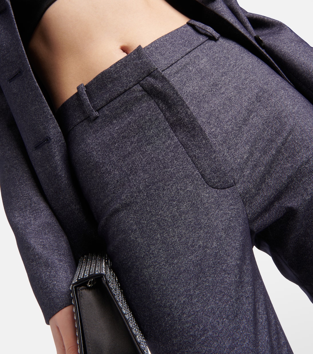 High-Rise-Hose aus Wolle und Baumwolle | Magda Butrym