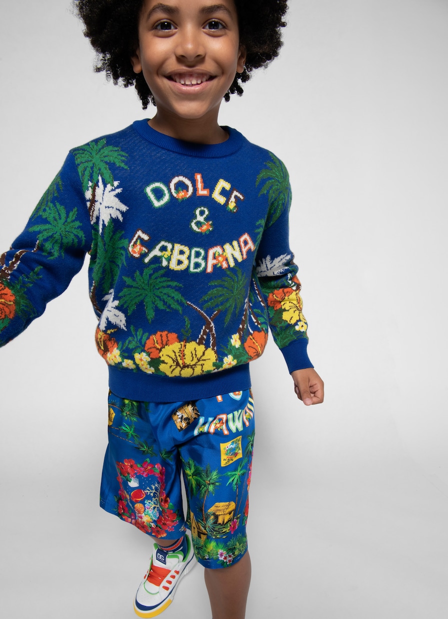 Printed silk Bermuda shorts | Dolce&Gabbana Kids