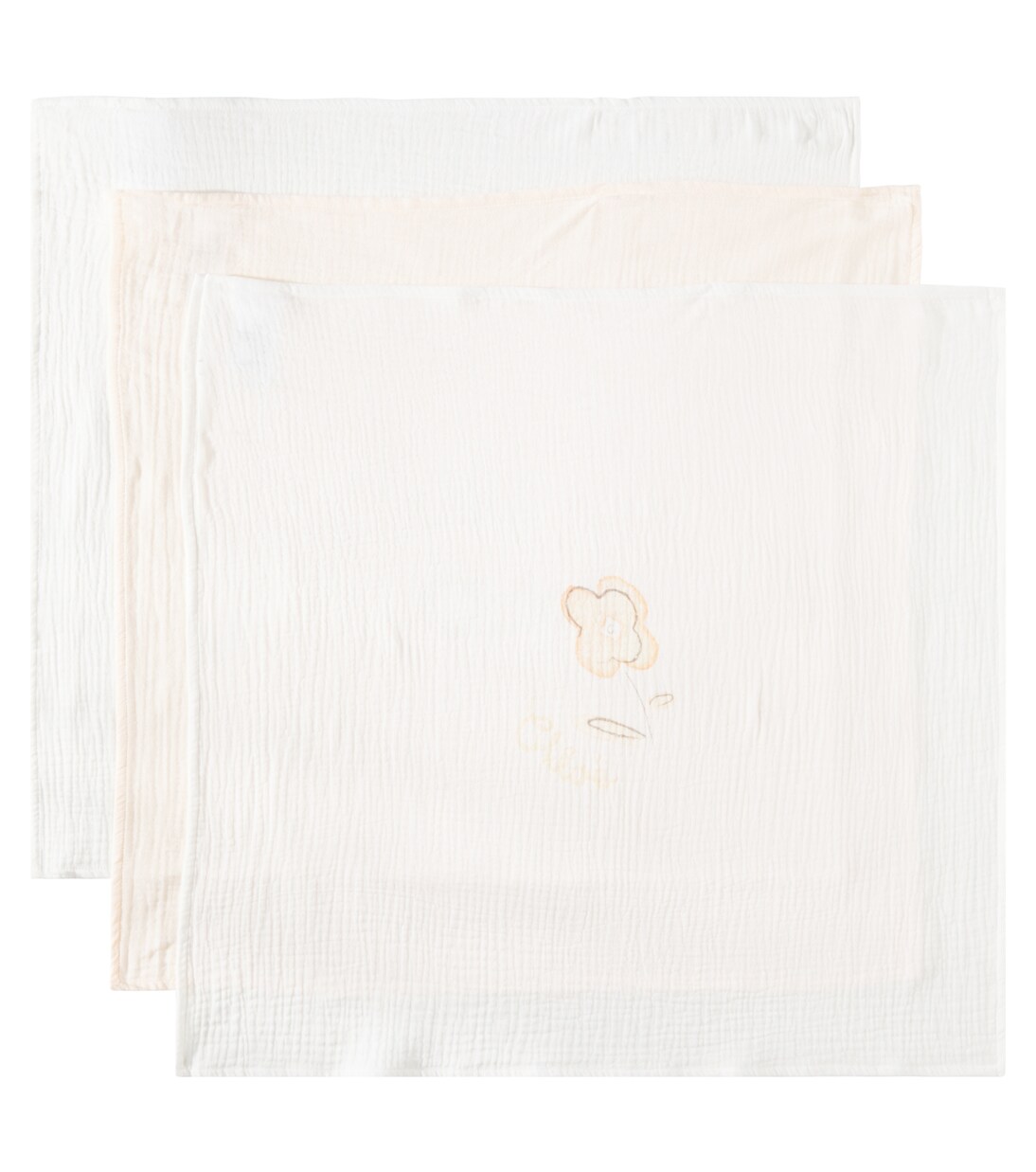 Baby set of 3 cotton bibs | Chloé Kids