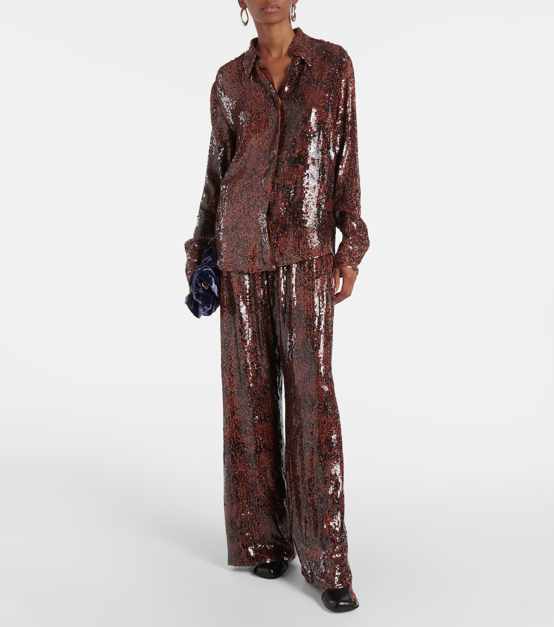 Weite Hose mit Pailletten | Dries Van Noten