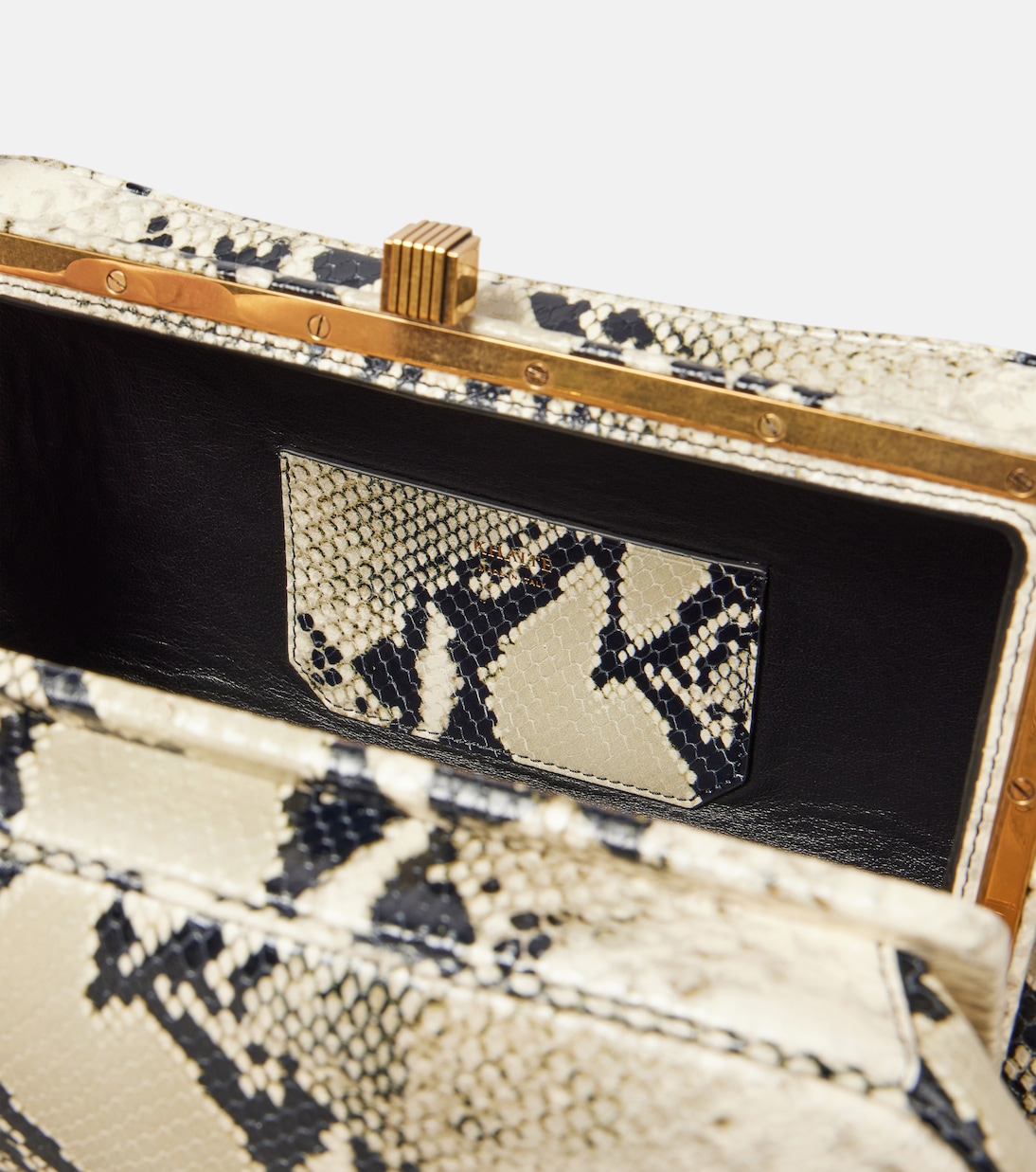 Cate snake-effect leather shoulder bag | Khaite