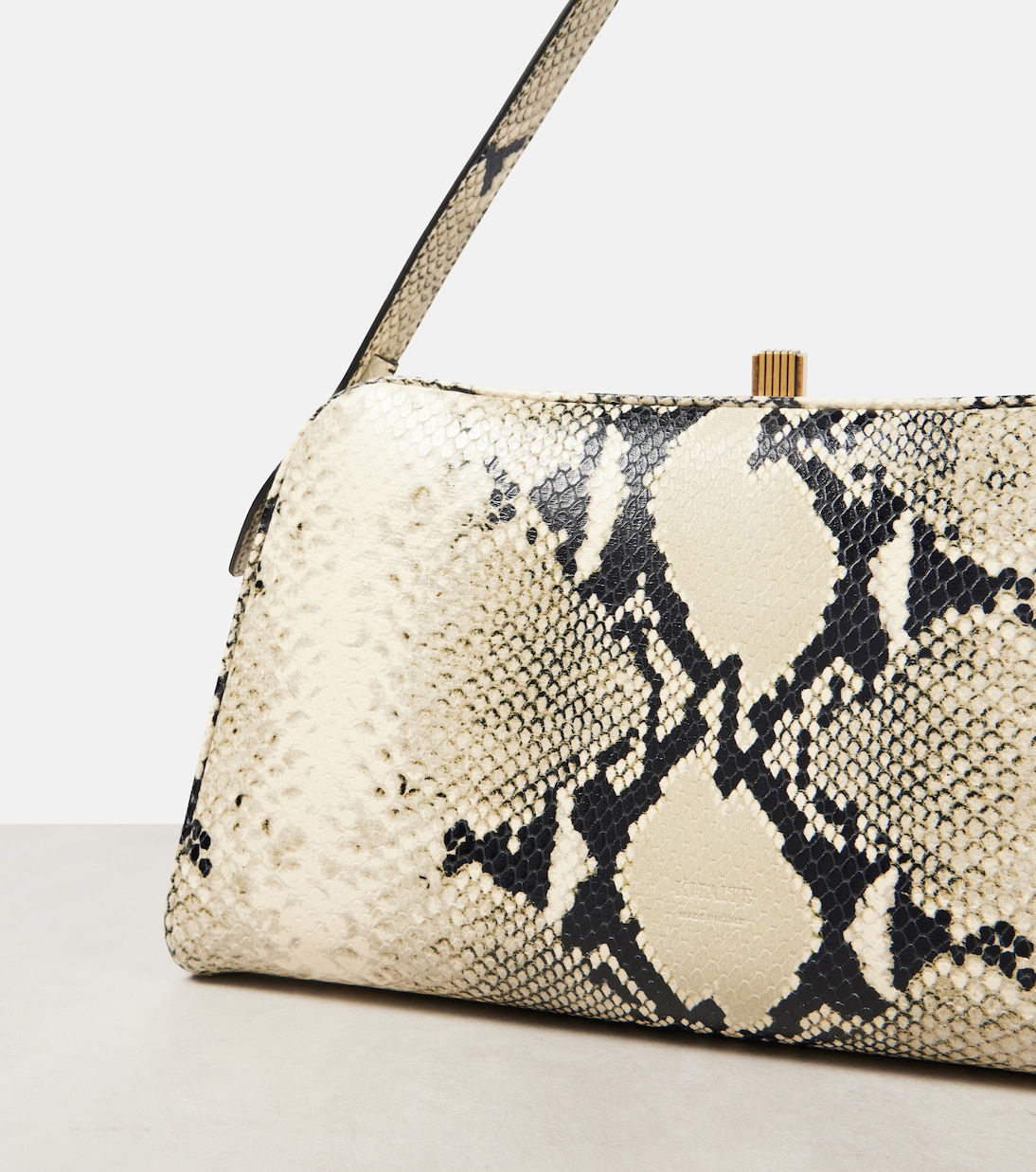 Cate snake-effect leather shoulder bag | Khaite