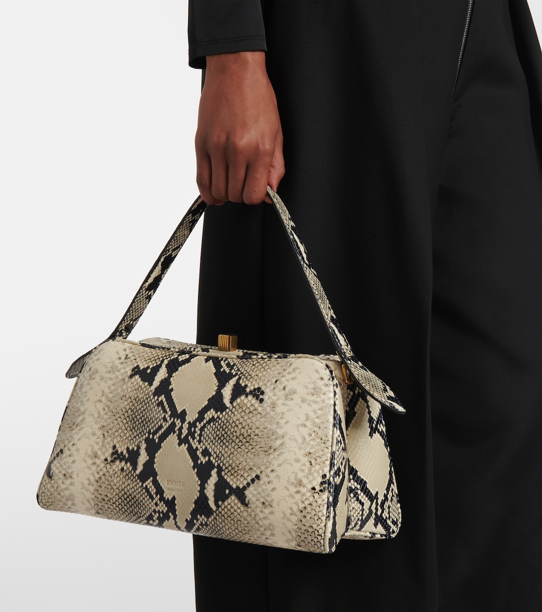 Cate snake-effect leather shoulder bag | Khaite