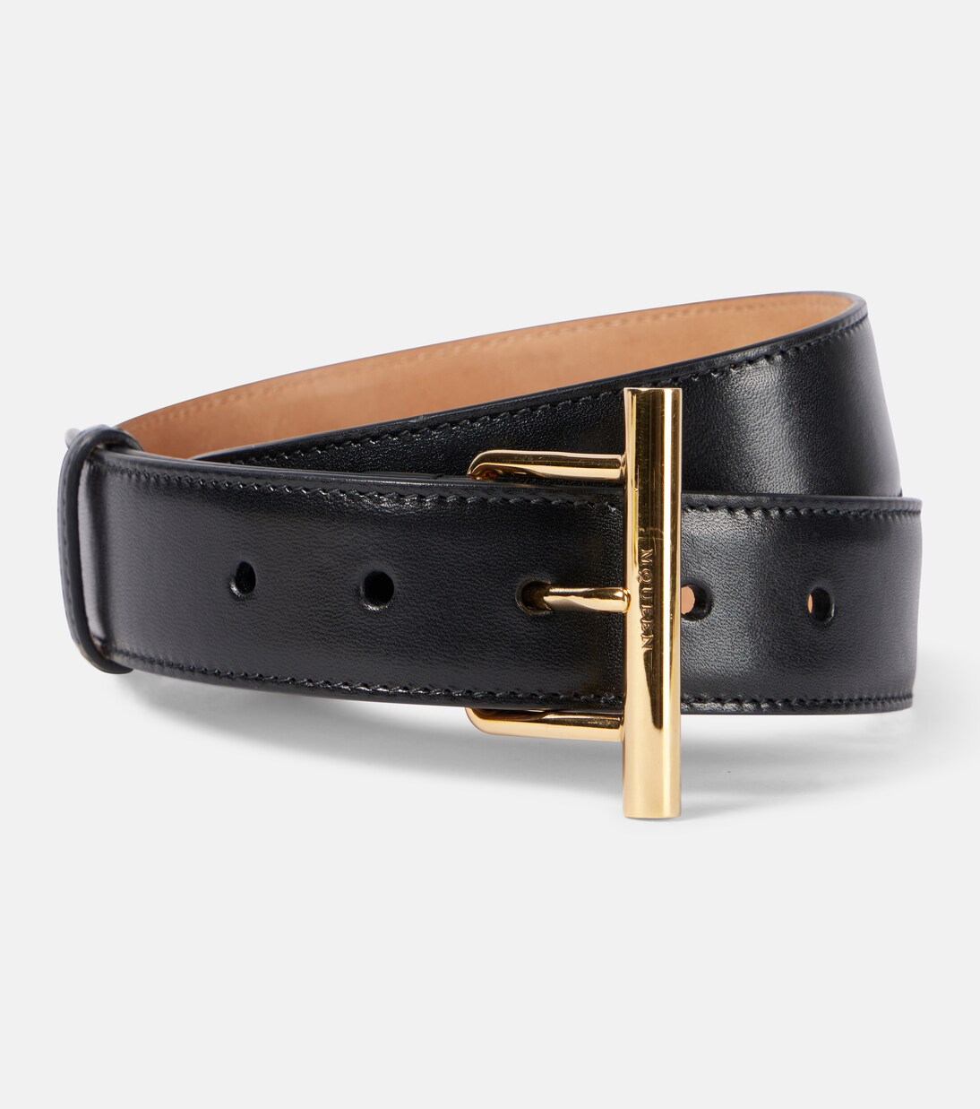 T-Bar Hip leather belt | McQueen