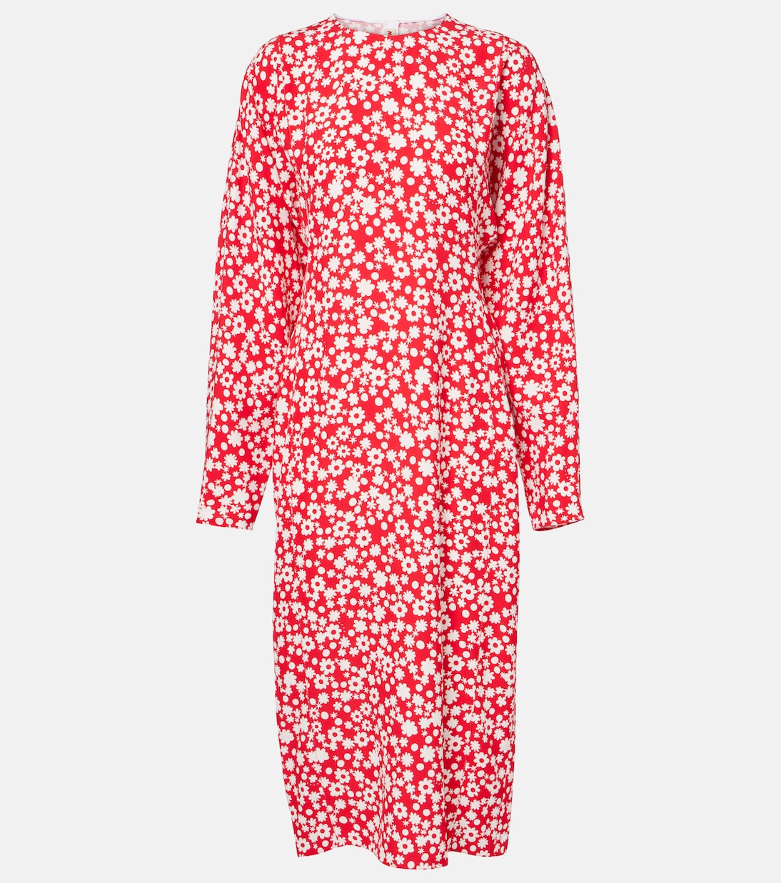 Robe midi en satin à fleurs | Marni