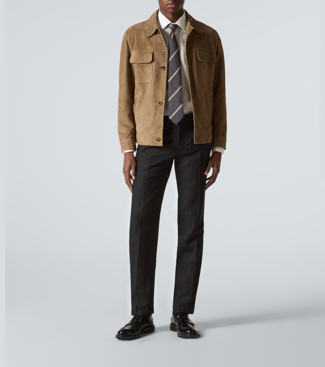 Modluca wool flannel straight pants | Rubinacci