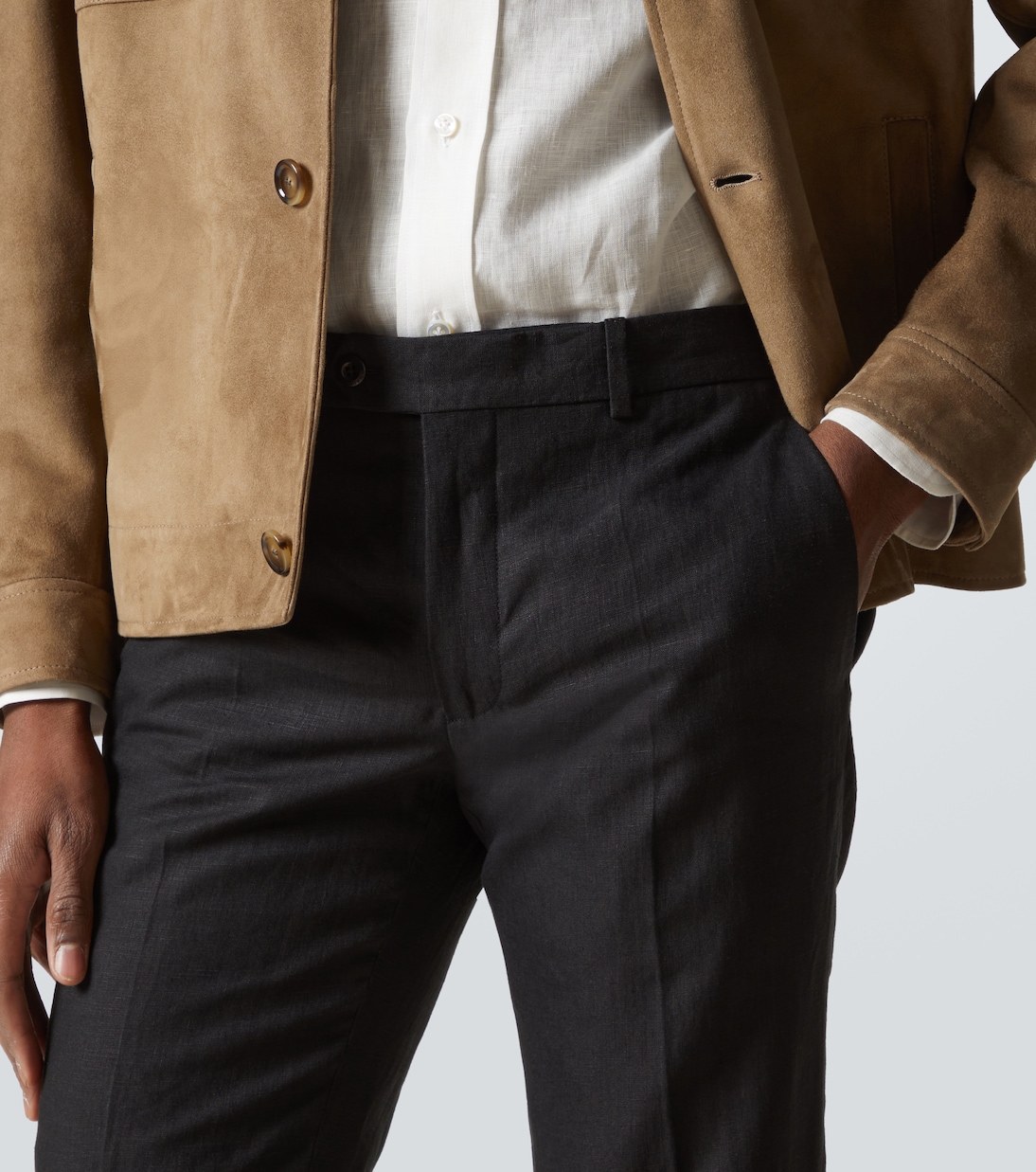 Modluca wool flannel straight pants | Rubinacci