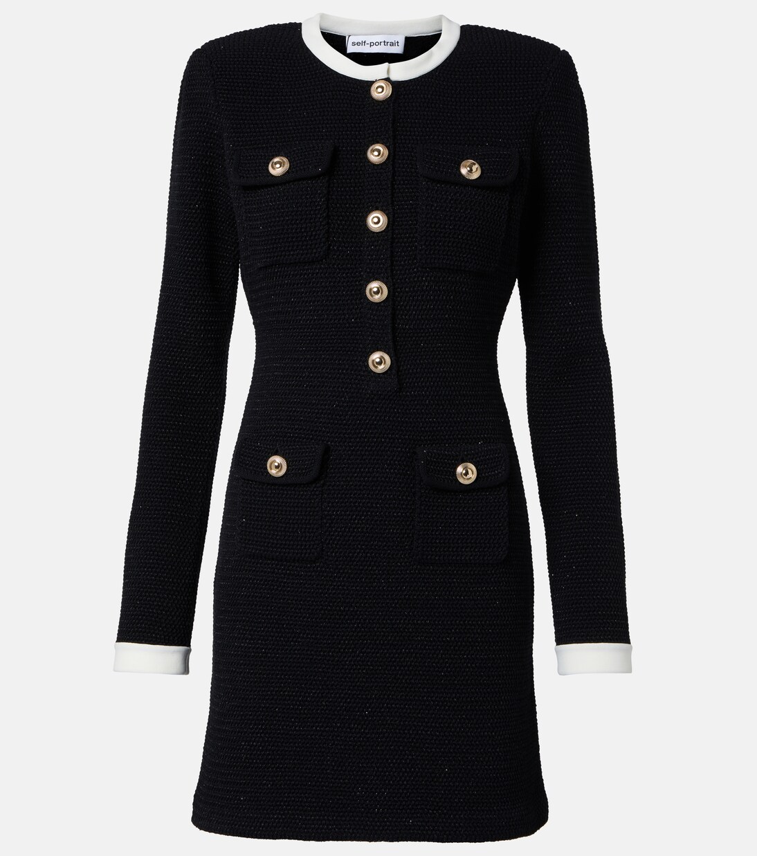 Minikleid aus Strick | Self-Portrait