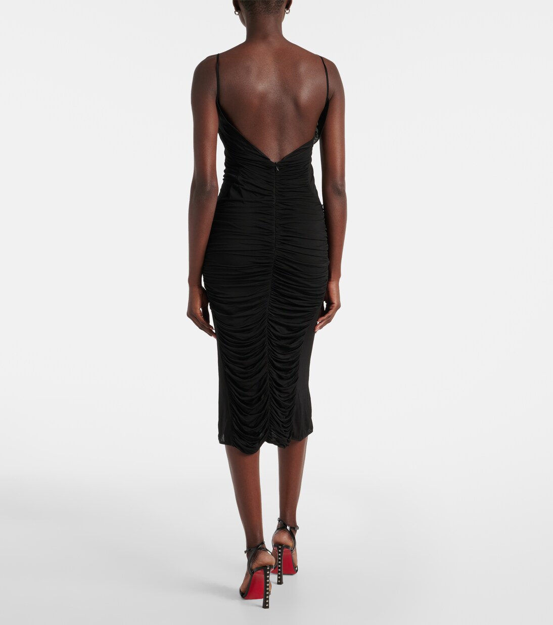 Robe midi en résille | Mugler