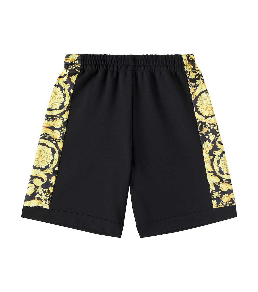 Barocco twill-trimmed jersey shorts | Versace Kids