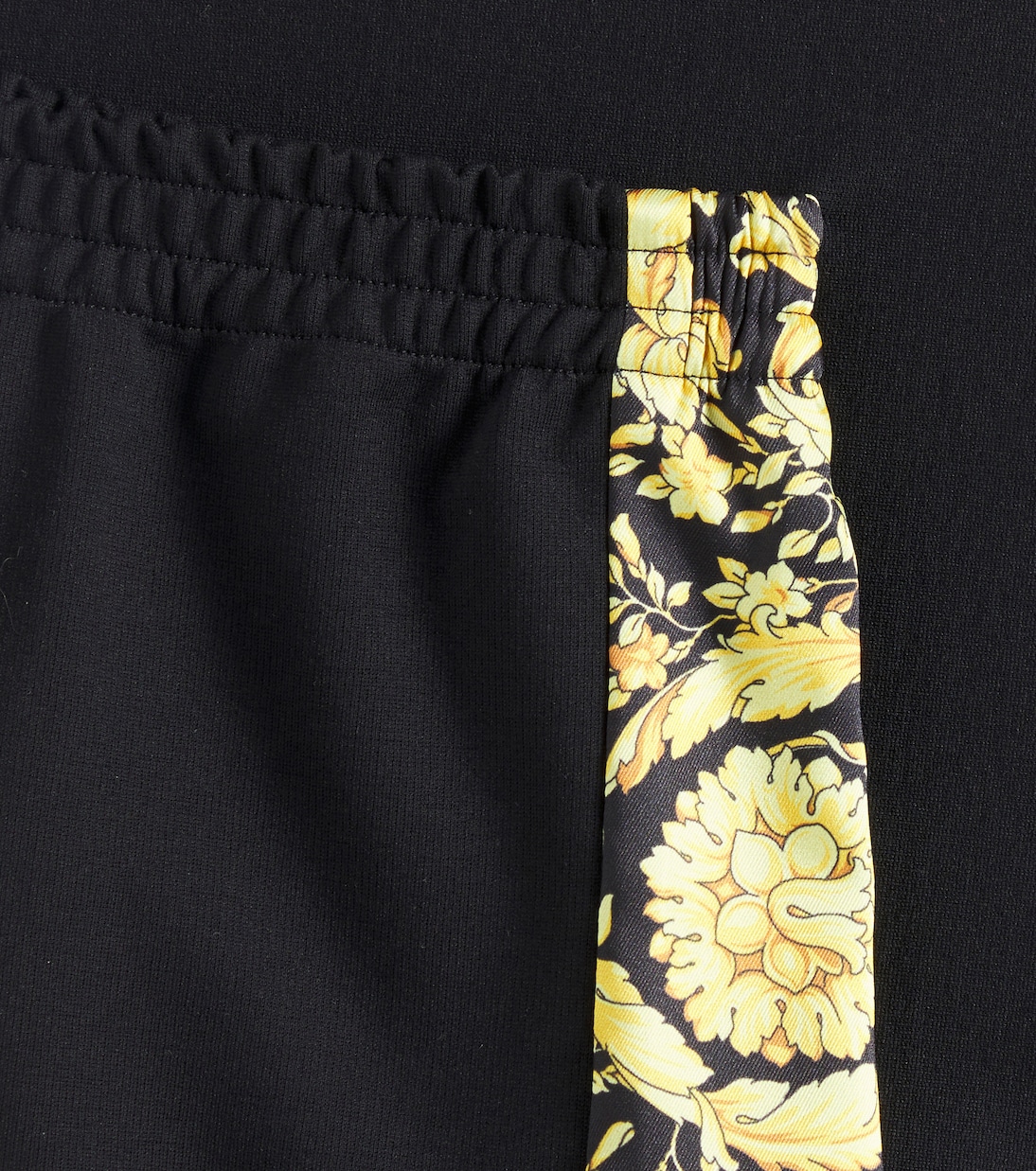 Barocco twill-trimmed jersey shorts | Versace Kids