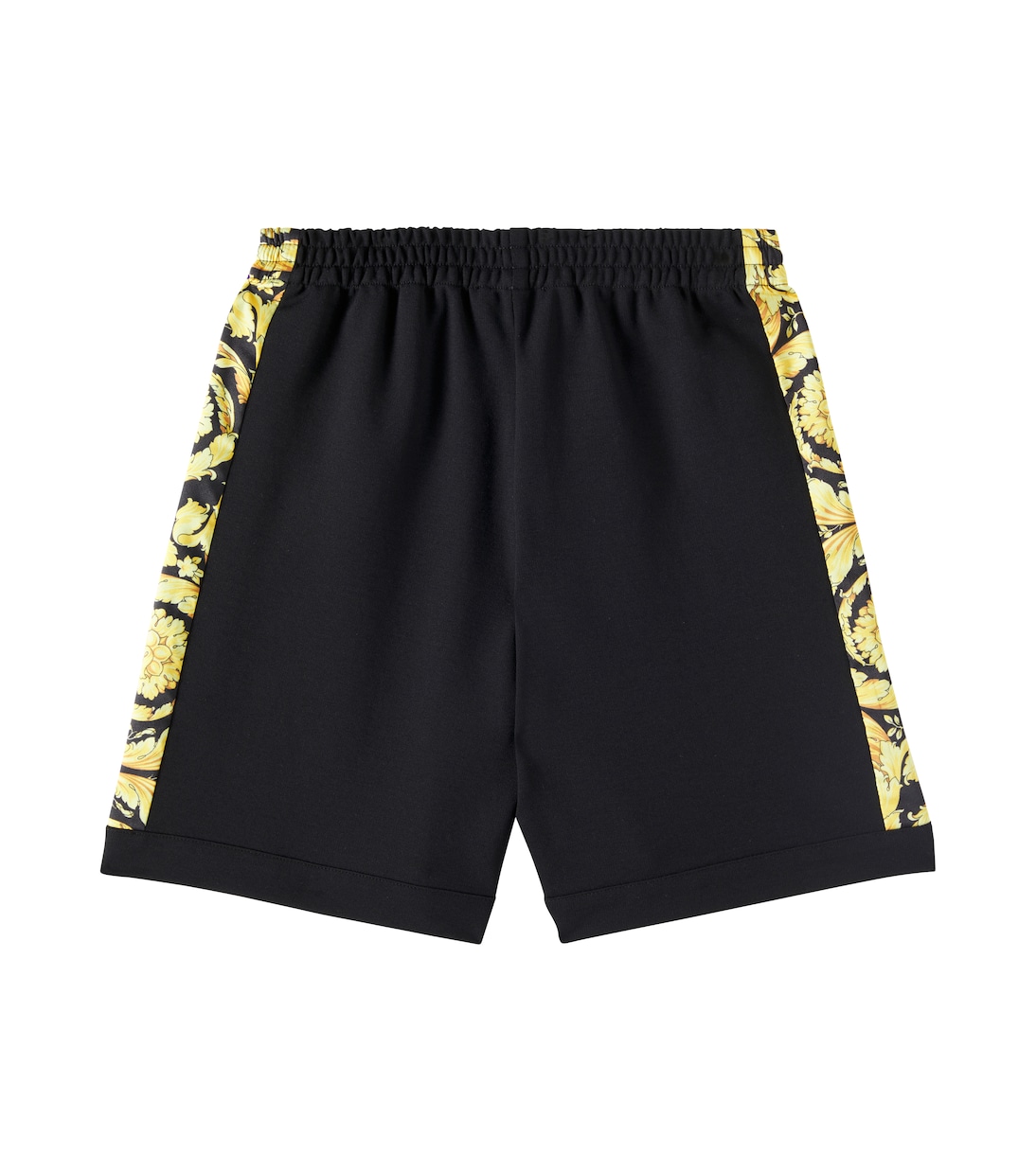 Barocco twill-trimmed jersey shorts | Versace Kids