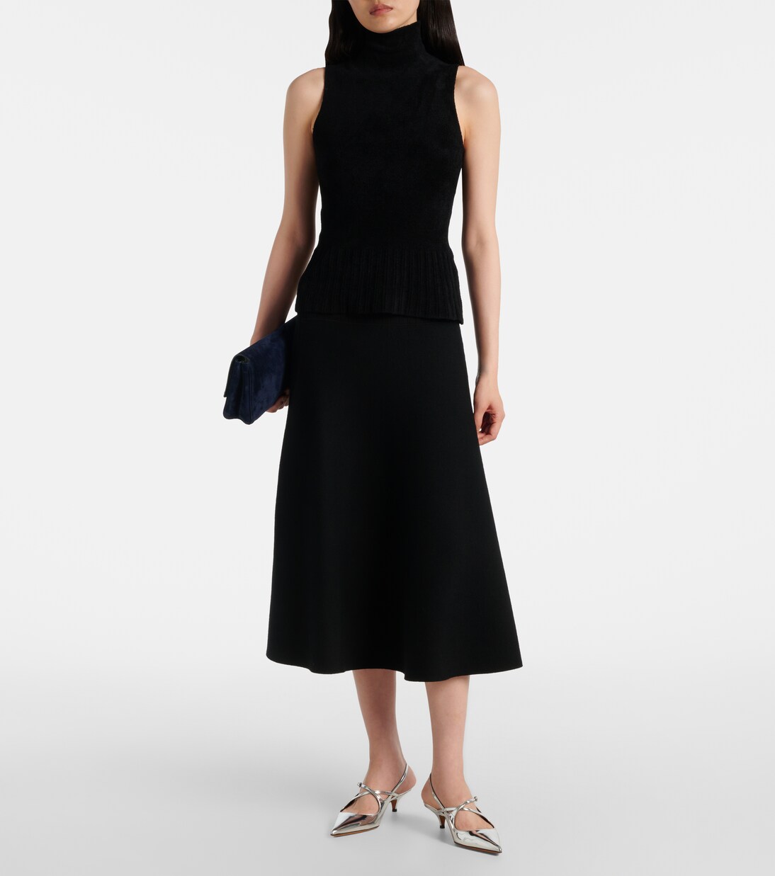 Slash 40 mirrored leather slingback pumps | Proenza Schouler