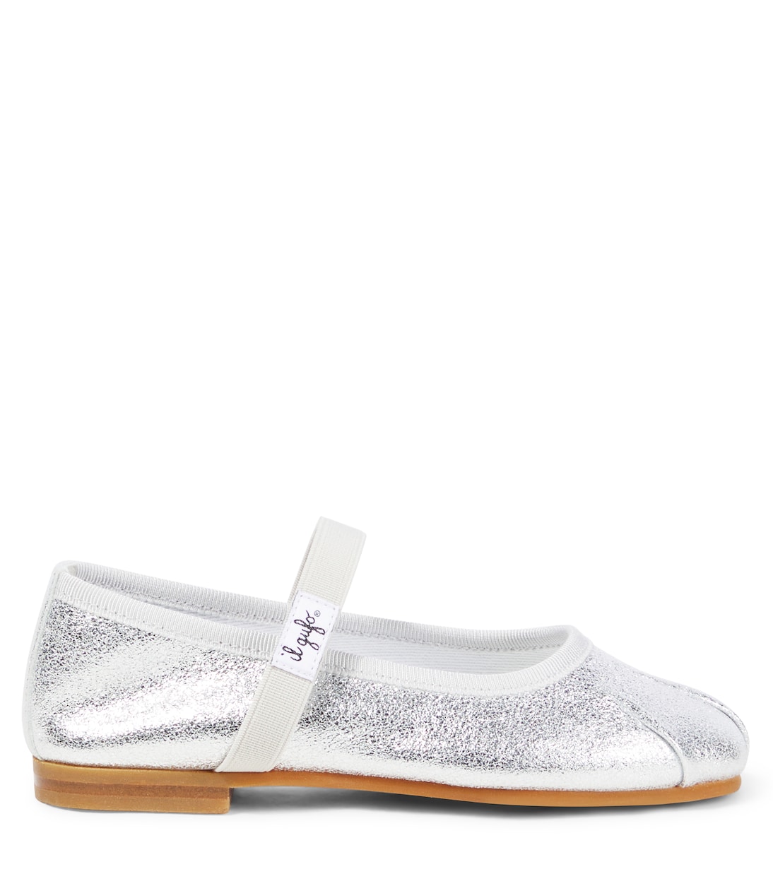 Metallic leather ballet flats | Il Gufo