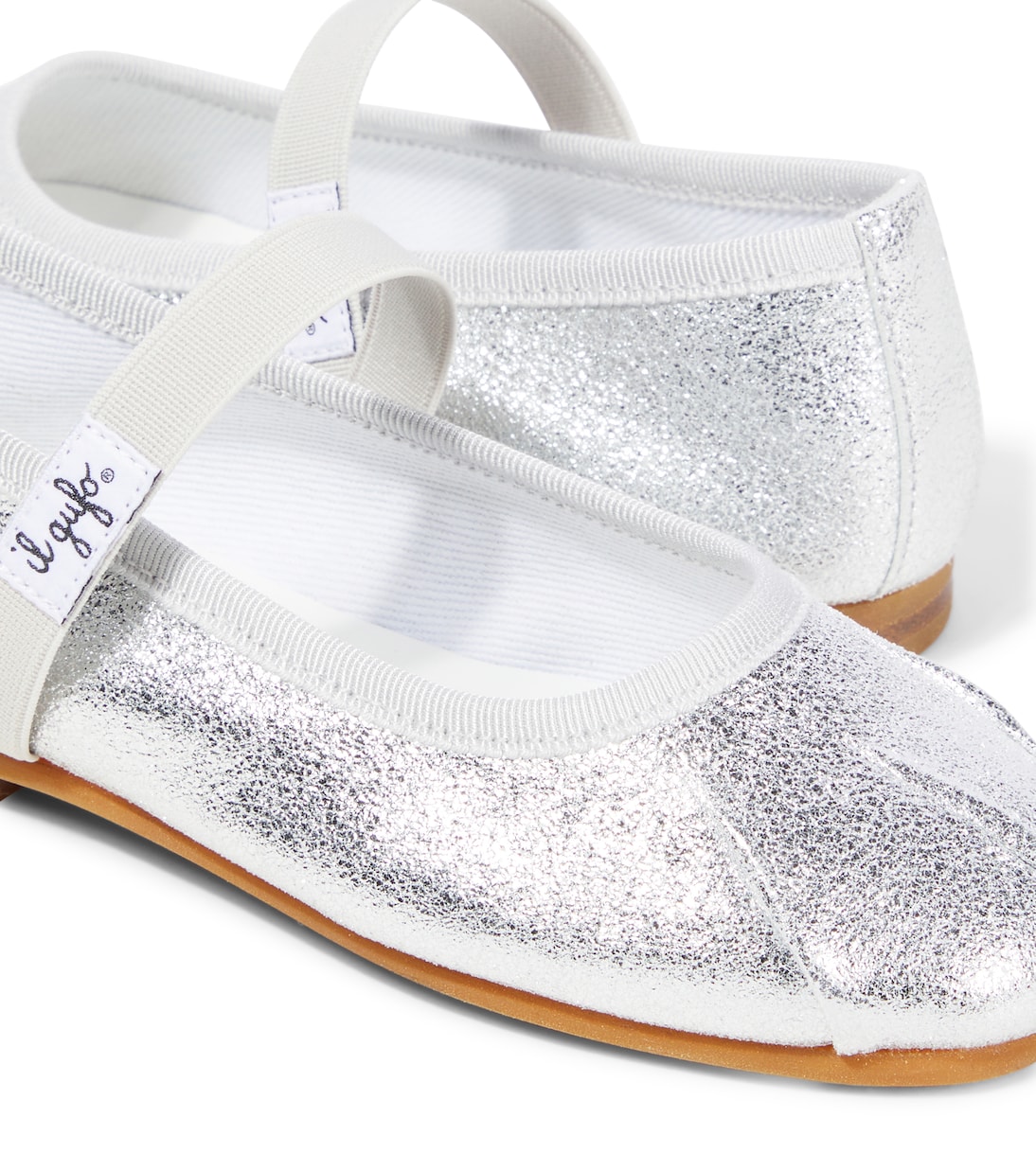 Metallic leather ballet flats | Il Gufo