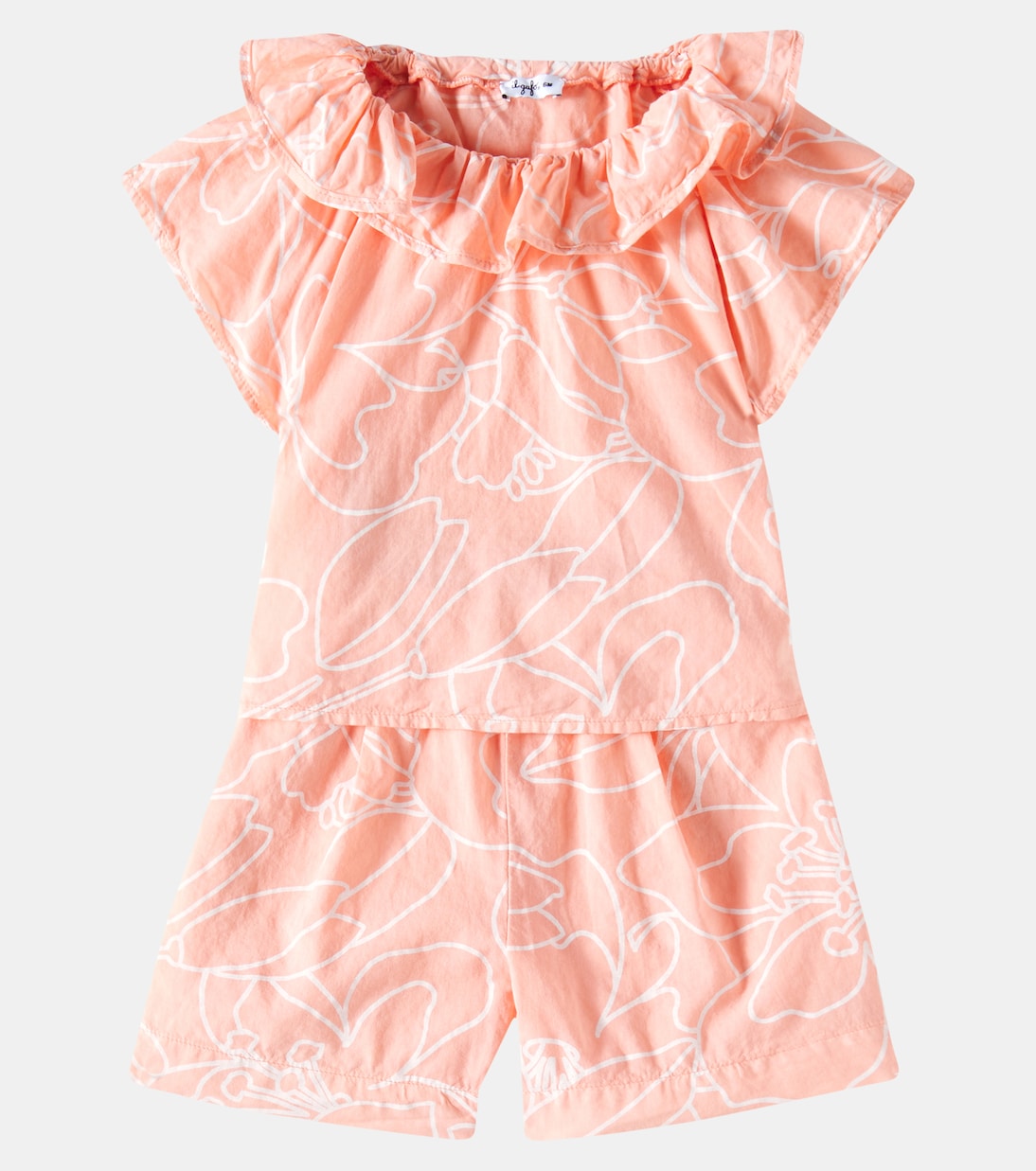 Baby cotton muslin top and shorts set | Il Gufo