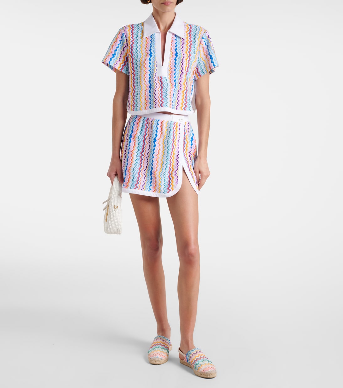 Crop top de rizo en zigzag | Missoni