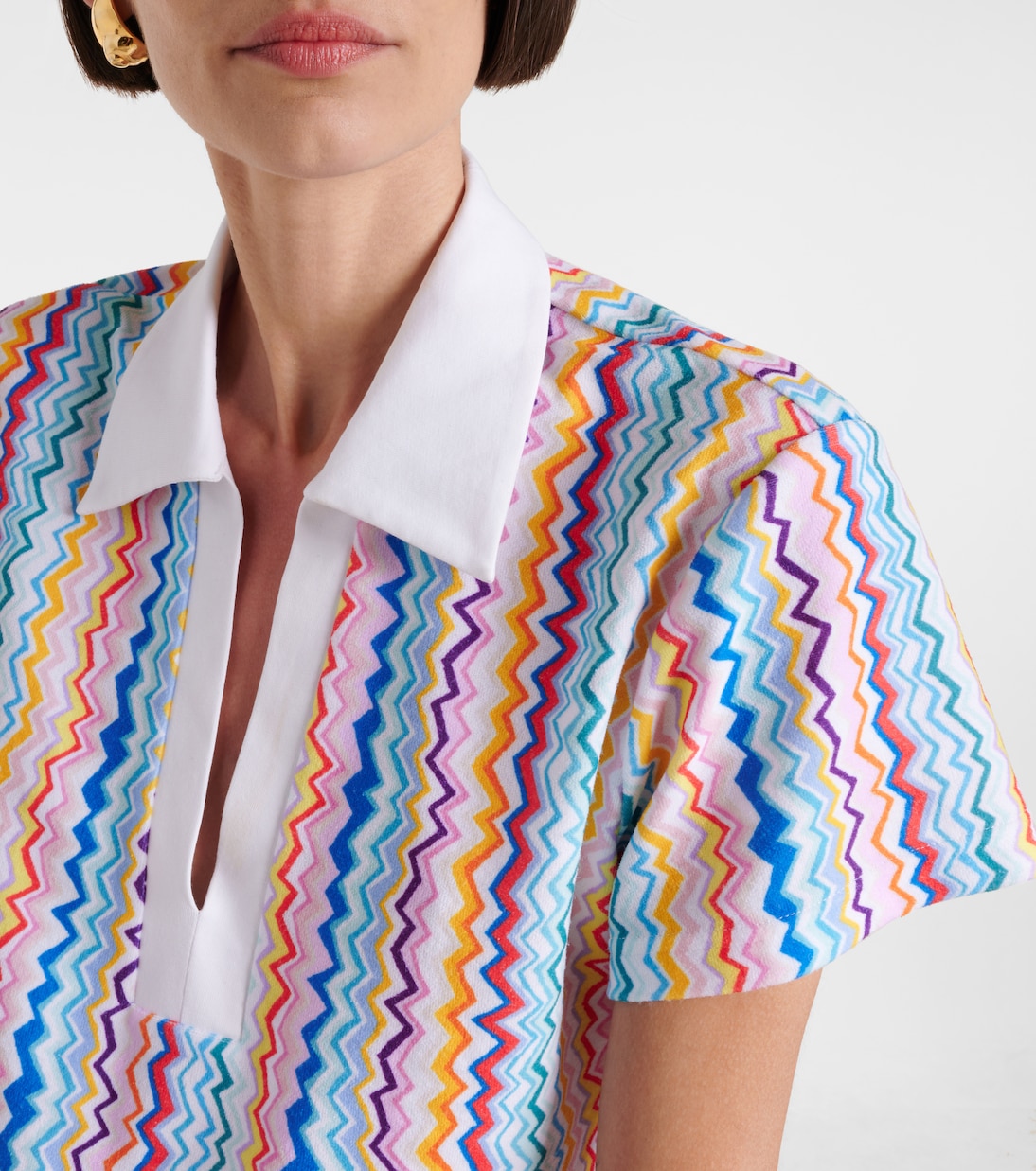 Crop top de rizo en zigzag | Missoni